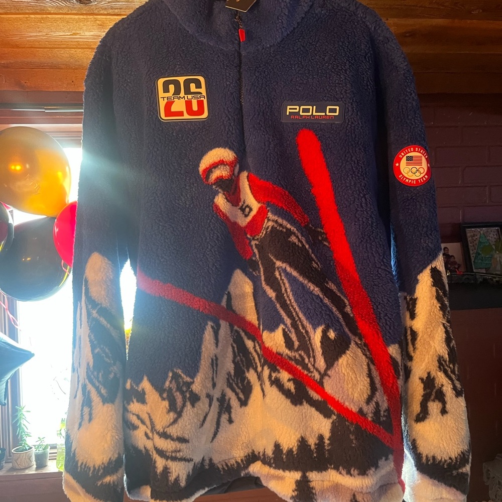 Ralph Lauren Blue and Red Ski Graphic Jacket